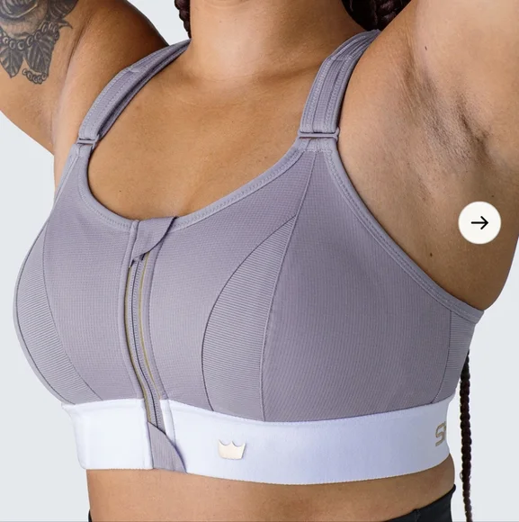 SHEFIT Lavender and White Sports Bra with Gold Logo - Brand New! - Picture 12 of 13